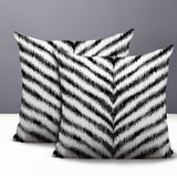 Scaro Zebra Print Indoor/Outdoor Reversible Square Pillow