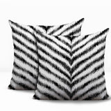 Scaro Zebra Print Indoor/Outdoor Reversible Square Pillow