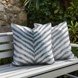 Scaro Zebra Print Indoor/Outdoor Reversible Square Pillow