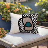 Scully Abstract Reversible Indoor/Outdoor Rectangular Pillow