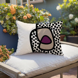 Scully Abstract Reversible Indoor/Outdoor Rectangular Pillow