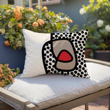 Scully Abstract Reversible Indoor/Outdoor Rectangular Pillow