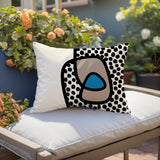 Scully Abstract Reversible Indoor/Outdoor Rectangular Pillow