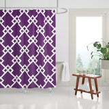 Seabrook Geometric Shower Curtain in Amethyst
