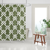 Seabrook Geometric Shower Curtain in Cilantro