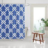 Seabrook Geometric Shower Curtain in Cornflower