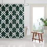 Seabrook Geometric Shower Curtain in Emerald
