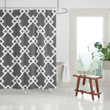 Seabrook Geometric Shower Curtain in Gray