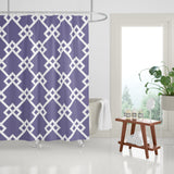 Seabrook Geometric Shower Curtain in Iris