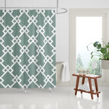 Seabrook Geometric Shower Curtain in Mist