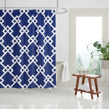 Seabrook Geometric Shower Curtain in Navy