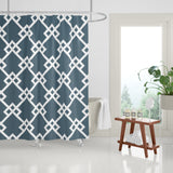 Seabrook Geometric Shower Curtain in Slate