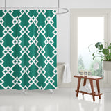Seabrook Geometric Shower Curtain in Teal