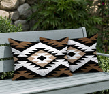 Seka 2 Sets Indoor/Outdoor Reversible Rectangular Pillow