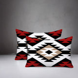 Seka 2 Sets Indoor/Outdoor Reversible Rectangular Pillow