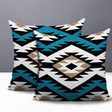 Seka 2 Sets Indoor/Outdoor Reversible Square Pillow
