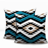 Seka 2 Sets Indoor/Outdoor Reversible Square Pillow