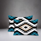 Seka 2 Sets Indoor/Outdoor Reversible Rectangular Pillow