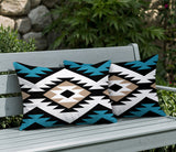 Seka 2 Sets Indoor/Outdoor Reversible Rectangular Pillow