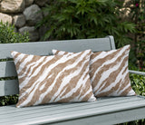 Seppo Zebra Print Indoor/Outdoor Reversible Rectangular Pillow