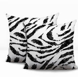 Seppo Zebra Print Indoor/Outdoor Reversible Square Pillow