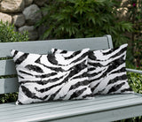 Seppo Zebra Print Indoor/Outdoor Reversible Rectangular Pillow