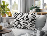 Seppo Zebra Print Indoor/Outdoor Reversible Square Pillow