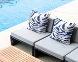 Seppo Zebra Print Indoor/Outdoor Reversible Square Pillow