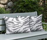 Seppo Zebra Print Indoor/Outdoor Reversible Rectangular Pillow