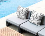Seppo Zebra Print Indoor/Outdoor Reversible Square Pillow