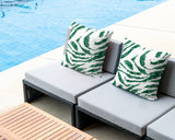 Seppo Zebra Print Indoor/Outdoor Reversible Square Pillow