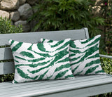 Seppo Zebra Print Indoor/Outdoor Reversible Rectangular Pillow