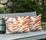 Seppo Zebra Print Indoor/Outdoor Reversible Rectangular Pillow