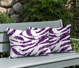 Seppo Zebra Print Indoor/Outdoor Reversible Rectangular Pillow