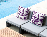 Seppo Zebra Print Indoor/Outdoor Reversible Square Pillow