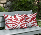 Seppo Zebra Print Indoor/Outdoor Reversible Rectangular Pillow