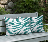 Seppo Zebra Print Indoor/Outdoor Reversible Rectangular Pillow