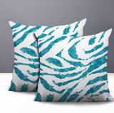 Seppo Zebra Print Indoor/Outdoor Reversible Square Pillow