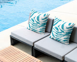 Seppo Zebra Print Indoor/Outdoor Reversible Square Pillow