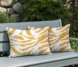 Seppo Zebra Print Indoor/Outdoor Reversible Rectangular Pillow