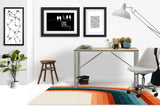 Serrai low pile chair mat in Orange