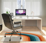 Serrai low pile chair mat in Orange