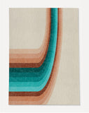 Serrai low pile chair mat in Turquoise