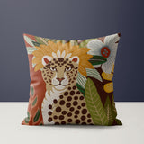 Shaja Microsuede Square Pillow in Brown/Green/Yellow - Size 20x20