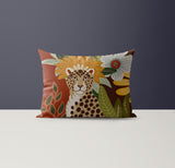 Shaja Microsuede Rectangular Pillow in Brown/Green/Yellow - Size 20x14