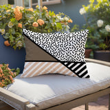 Shapira Abstract Reversible Indoor/Outdoor Rectangle Pillow
