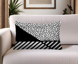 Shapira Abstract Reversible Indoor/Outdoor Rectangle Pillow