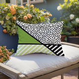 Shapira Abstract Reversible Indoor/Outdoor Rectangle Pillow