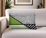 Shapira Abstract Reversible Indoor/Outdoor Rectangle Pillow