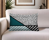 Shapira Abstract Reversible Indoor/Outdoor Rectangle Pillow